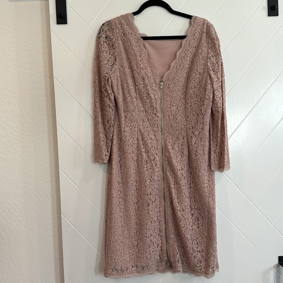 Adrianna Papell Dusty Rose Lace Dress - Picture 4 of 6